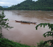 Boat on the Lower Mekong River